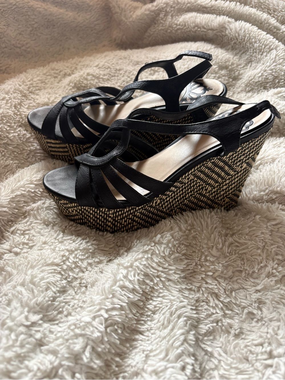 Fergalicious - Black Wedge Heels